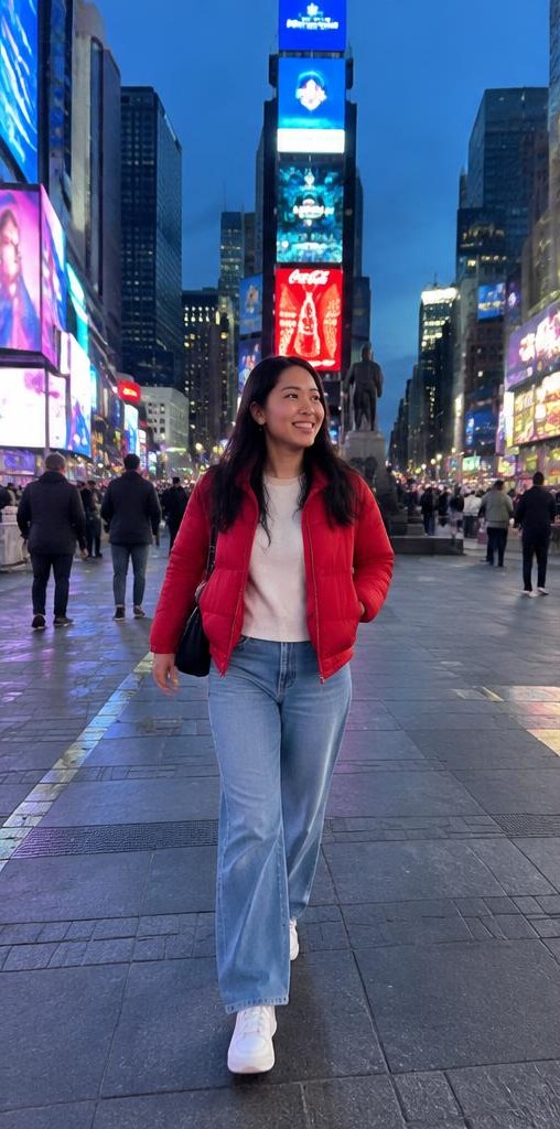 AI-generated shoot example 1 at Times Square
