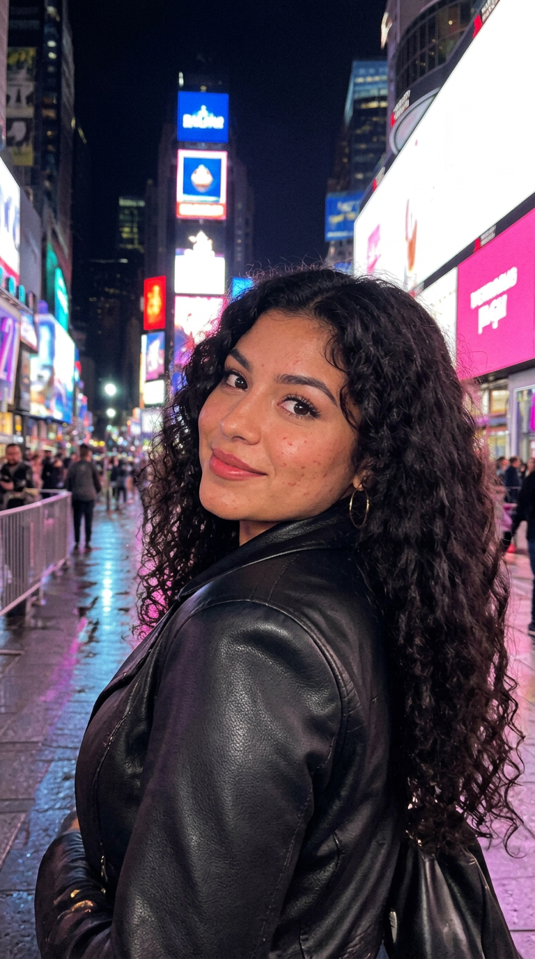 AI-generated shoot example 2 at Times Square
