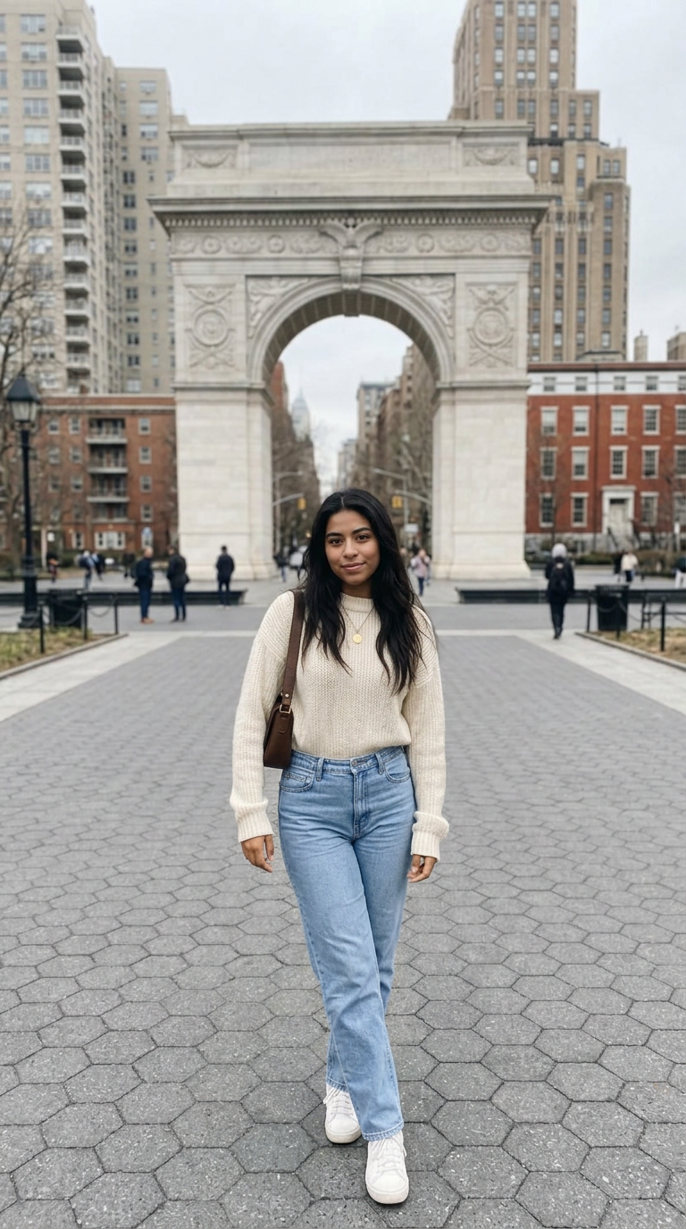 AI-generated shoot example 2 at Washington Square Park